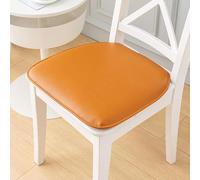 Lot de 4 coussins de chaise en cuir imperméable haute résilience avec fermeture éclair confortable et épais pour salon, cuisine, bureau