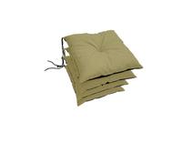 Lot de 4 coussins de chaise imperméables et résistants aux UV - 40 x 40 x 6 cm - Pour chaises, bancs - Pour la maison et le jardin - Convient pour l'intérieur et l'extérieur - Beige