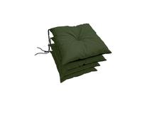 Lot de 4 coussins de chaise imperméables et résistants aux UV - 40 x 40 x 6 cm - Pour chaises, bancs - Pour la maison et le jardin - Convient pour l'intérieur et l'extérieur - Vert