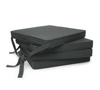 Lot de 4 coussins de chaise Loft SK, gris graphite, 45 x 40 x 5 cm