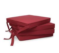 Lot de 4 coussins de chaise Loft SK rouges, 45x40x5cm