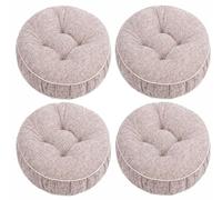 Lot de 4 coussins de chaise ronds de 50,8 cm pour salle à manger, cuisine, bistro, tabouret haut et chaises de bureau - Coussin confortable et antidérapant pour une expérience culinaire améliorée