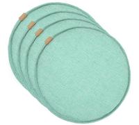 Lot de 4 coussins de chaise ronds pour chaises de salle à manger avec attaches - Coussins de siège doux pour tabourets hauts, 30 cm x 3 cm - Confortables et antidérapants pour décoration d'intérieur
