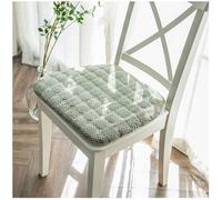 Lot de 4 coussins de chaise verts en mousse à mémoire de forme en U pour salle à manger et cuisine avec attaches antidérapantes en tissu respirant, idéal pour la maison et le bureau