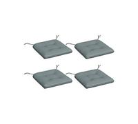 Lot de 4 coussins de chaises de jardin polyester gris
