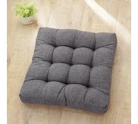 Lot De 4 Coussins De Siège pour Chaise De Salle à Manger, Jardin, Cuisine, Grand Coussin De Sol, Coussin De Sol épais, Confortable, Soutien, Matelassé, Doux, Dark Gray, 45×45cm（6 Seat Pad）