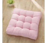 Lot De 4 Coussins De Siège pour Chaise De Salle à Manger, Jardin, Cuisine, Grand Coussin De Sol, Coussin De Sol épais, Confortable, Soutien, Matelassé, Doux, Pink, 45×45cm（2 Seat Pad）
