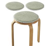 Lot de 4 coussins de tabouret haut antidérapants pour tabourets de bar avec bandes élastiques et crochets, confortables pour la maison et la cuisine