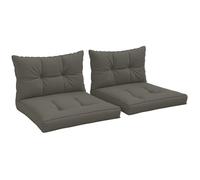 Lot de 4 coussins pour le jardin - Outsunny - avec 2 coussins d'assise et 2 coussins de dossier - polyester - gris anthracite