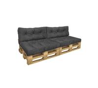 VOUNOT® Lot de 4 Coussins pour palettes en bois gris