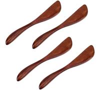 Lot de 4 Couteaux à Beurre, 15 cm en Bois pour Tartiner la Confiture le Fromage le Beurre le Restaurant la Gelée le Sandwich au Fromage
