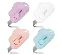 Lot de 4 couteaux de boulangerie - Mini cutter extensible et outil de scoring pour pâte à pain - Outil de découpe de pain - Pour boîte express, papier, boîte