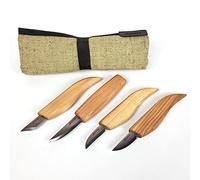 Lot de 4 couteaux de sculpture dans un étui Beaver Craft