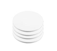 Lot de 4 couvercles de 23,5 cm de diamètre en blanc pour saladier en mélamine et saladier en verre Ø 23 cm