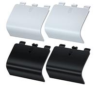 Lot de 4 couvercles de batterie de rechange en plastique pour télécommande sans fil Xbox Series X/Series S Noir et blanc