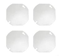 Lot de 4 couvercles de boîte de jonction octogonale en acier galvanisé pour boîtes octogonales de 10,2 cm, usage intensif en extérieur et en intérieur