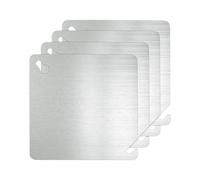 Lot de 4 couvercles de boîte électrique en métal, de protection carrée plate vierge pour boîte de jonction électrique 10,2 x 10,2 cm