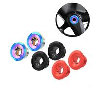 Lot de 4 couvercles de manivelle pour boulons de fixation de manivelle de vélo, alliage d'aluminium, traité CNC pour manivelles de 18 mm, 19 mm, 20 mm (20 mm, noir)