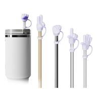 Lot de 4 couvercles de paille en silicone pour gobelets isothermes Stanley Cup Accessoires pour plastique, acier inoxydable, verre, silicone