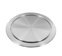 Lot de 4 couvercles de poubelle intégrés en acier inoxydable 430 pour poubelle de salle de bain - Design élégant argenté pour la maison et le bureau