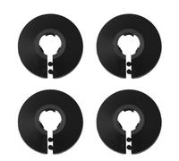 Lot de 4 couvercles de tuyau en plastique PP noir pour radiateur et décoration de tube mural (12#)