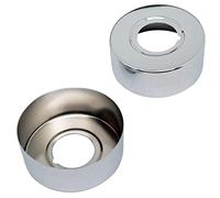 Lot de 4 couvercles décoratifs de robinet circulaire en acier inoxydable de 25 mm de haut, rosaces d'adaptateur d'angle de robinet, couvercle de tuyau de plaque de bride pour tuyau de 1,9 cm