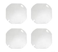 Lot de 4 couvercles octogonaux de boîte de jonction en métal pour boîtes de 10,2 cm, en acier galvanisé, à peindre soi-même, maison Sa