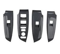 Lot De 4 Couvercles Panneau Commutateur Fenêtre Intérieure Voiture pour Accord 2018 2019 2020 2021, Style Fibre Carbone, Couvercle De Bouton Automatique Autocollant Garniture