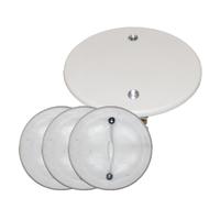 Lot de 4 couvercles pour boîte de dérivation, 2 places, rond, vis incluses, pour boîte 502 503 504 506 507, D85 mm