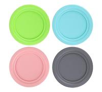 Lot de 4 Couvercles Ronds de Rechange, Couvercles en Plastique pour Couvercle Pot Glace Série Ninja Creami NC301 / NC300 / NC299AMZ, 4 Couleurs, Récipient Non Inclus