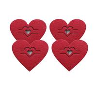 Lot de 4 couverts en forme de cœur pour la Saint-Valentin - Accessoire pour les soirées romantiques et les repas en famille