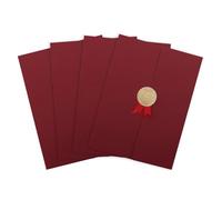 Lot de 4 Couvertures de Diplôme A4 Titulaire du Certificat avec Papiers de Diplôme Porte-Certificats pour Diplômes Lettre de Nomination Récompense Personnalisable