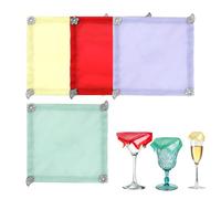 Lot de 4 couvertures de vin lestées, en Verre lesté avec respirabilité, pour Verres à vin, voiles Portables pour Pique-niques et dîners en Plein air