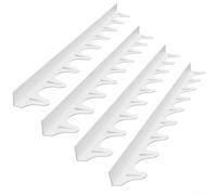 Lot de 4 couvre-joints en silicone pour cuisinière - Pour appareils de cuisine - Joint de comptoir efficace pour protéger contre les déversements et les débris (blanc)