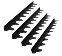 Lot de 4 couvre-joints en silicone pour un nettoyage et un entretien faciles entre les appareils (noir)
