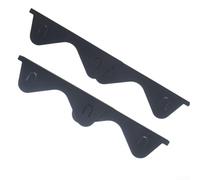 Lot de 4 couvre-joints rétractables en acier inoxydable pour cuisinière et comptoir ou lave-vaisselle (noir)