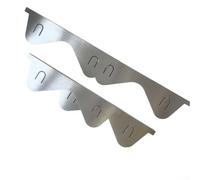 Lot de 4 couvre-joints rétractables pour comptoir et four en acier inoxydable résistant à la chaleur pour protection des appareils de cuisine (argenté)