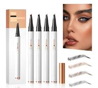 Lot de 4 crayons à sourcils magiques, à 4 pointes de fourche, pour le tatouage, le microblading 3D, le maquillage naturel
