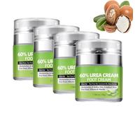 Lot de 4 crèmes d'urée à 60 % avec 2 % d'acide salicylique, crème hydratante maximale pour les pieds et les mains pour peaux sèches, craquelées, anti-callosités non parfumées, exfoliant pour peaux