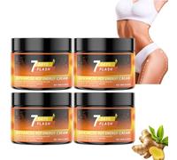 Lot de 4 crèmes naturelles pour brûler les graisses du ventre, la cellulite, perdre du poids, les jambes, le ventre, les bras et les fesses, entraînement raffermissant pour une peau lisse pour toutes
