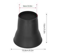 lot de 4 crics de meubles en forme de corne de 6 pouces, crics robustes en plastique noir pour lits, canapés et plus encore