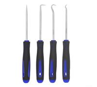 Lot de 4 crochets, crochets de joints pour réparation automobile, joints en acier inoxydable, outils de retrait de crochet avec ensemble droit