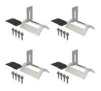 Lot de 4 crochets de fixation pour panneau solaire, support de montage PV en acier inoxydable pour installation de rail de tôle trapézoïdale, accessoire de système de rayonnage solaire avec vis et (4