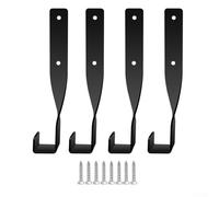 Lot de 4 crochets de garage robustes à fixation murale pour tronçonneuse pour organiser les outils de jardin, vélo, chaise, intérieur et extérieur