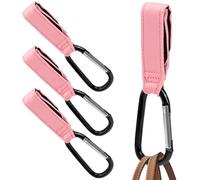 Lot de 4 crochets de poussette pour sacs pour organiser votre journée - Crochets Velcro pour accrocher des sacs - Clips de poussette faciles à attacher pour sacs - Crochet portable pour sac de