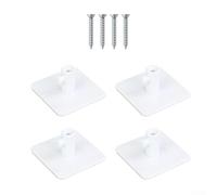 Lot de 4 crochets de rangement verticaux pour batteur plat - Support mural blanc 5 x 5 x 2,5 cm (4 boîtes de couleur)