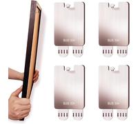 Lot de 4 crochets de suspension en métal pour cadre photo - Sans dommages à la peinture murale - Dents de scie - Sans clous