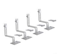 Lot de 4 crochets de toit en acier inoxydable 304 pour systèmes photovoltaïques, kit d'installation de module PV pour toit en tuiles et toit en métal