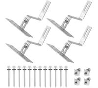 Lot de 4 crochets de toit réglables en acier inoxydable 304 pour panneau solaire, système de rail photovoltaïque, pour installation de toits de tuiles