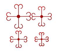 Lot de 4 crochets doubles pour plantes d'intérieur, supports de fixation, petites fixations et crochets muraux, support de croissance